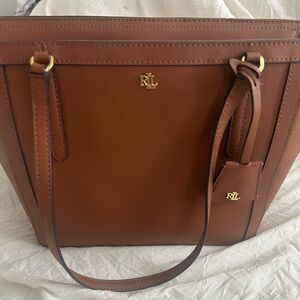 Ralph Lauren Tan Leather Tote